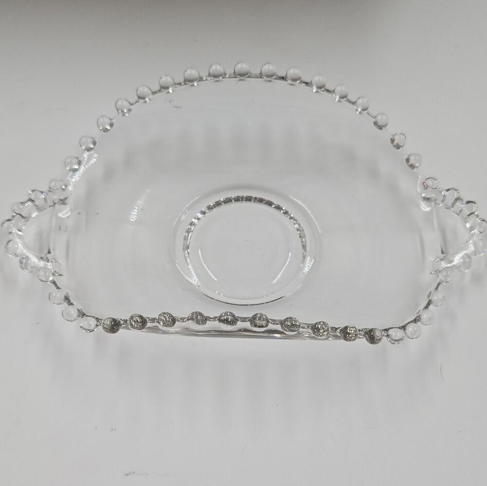 Vintage Candlewick Heart-Shaped Serving Dish manufacture Imperial Glass Company.
